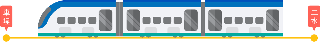 台鐵列車 起站二水站 迄站車埕站