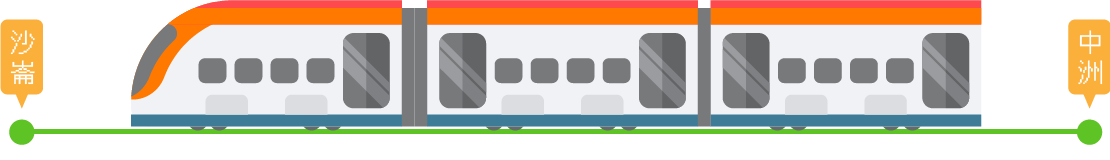 台鐵列車 起站中洲站 迄站沙崙站